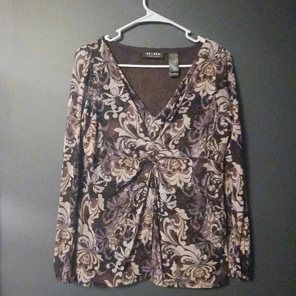 AXCESS LONG SLEEVE FLORAL WOMENS SHIRT - Picture 1 of 3